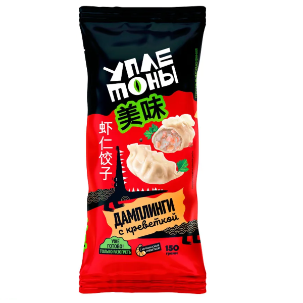 Дамплинги УПЛЕТОНЫ с креветкой 150г